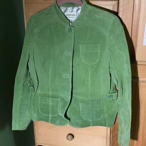 Green suede jacket